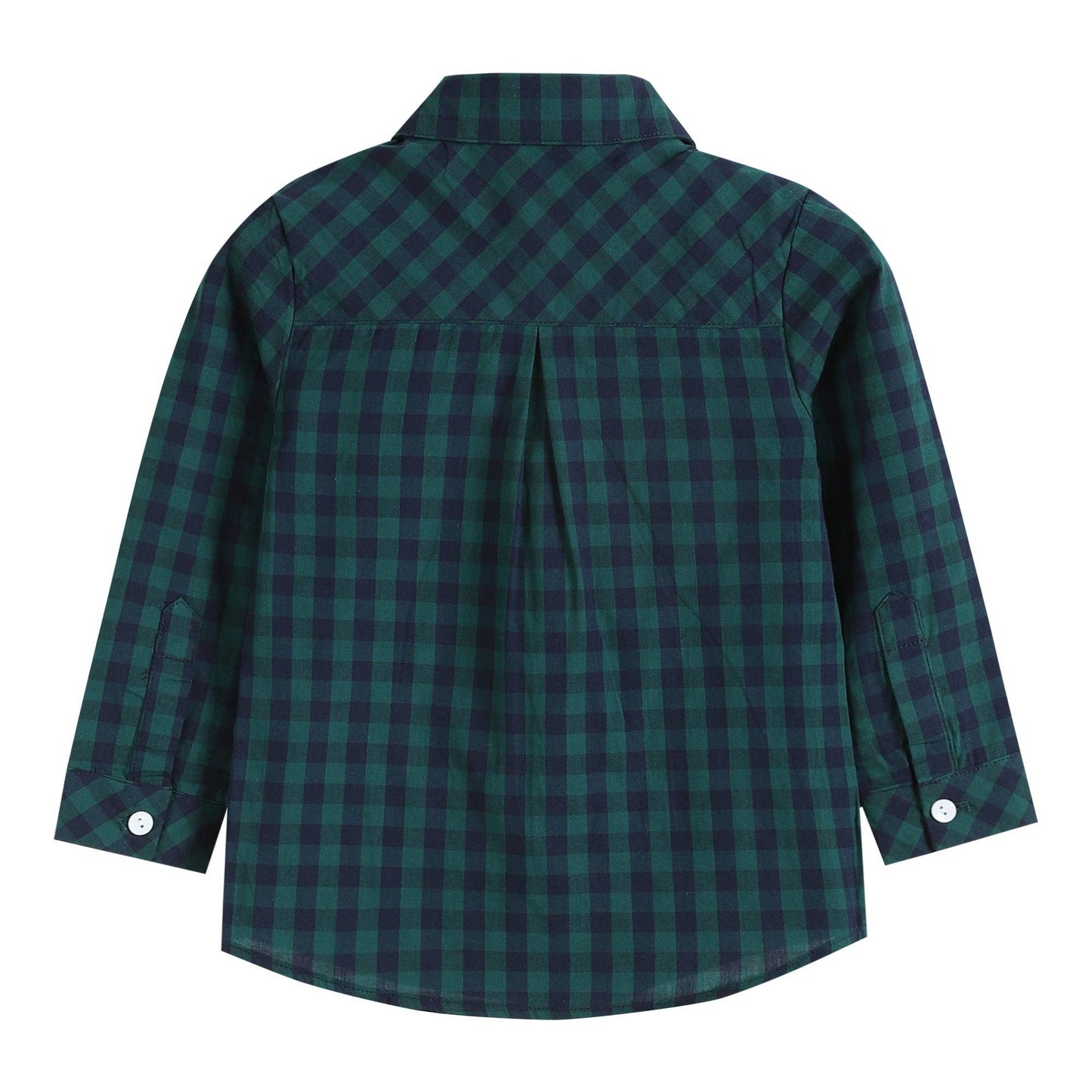 Blue and Green Tartan Boy Dress Shirt