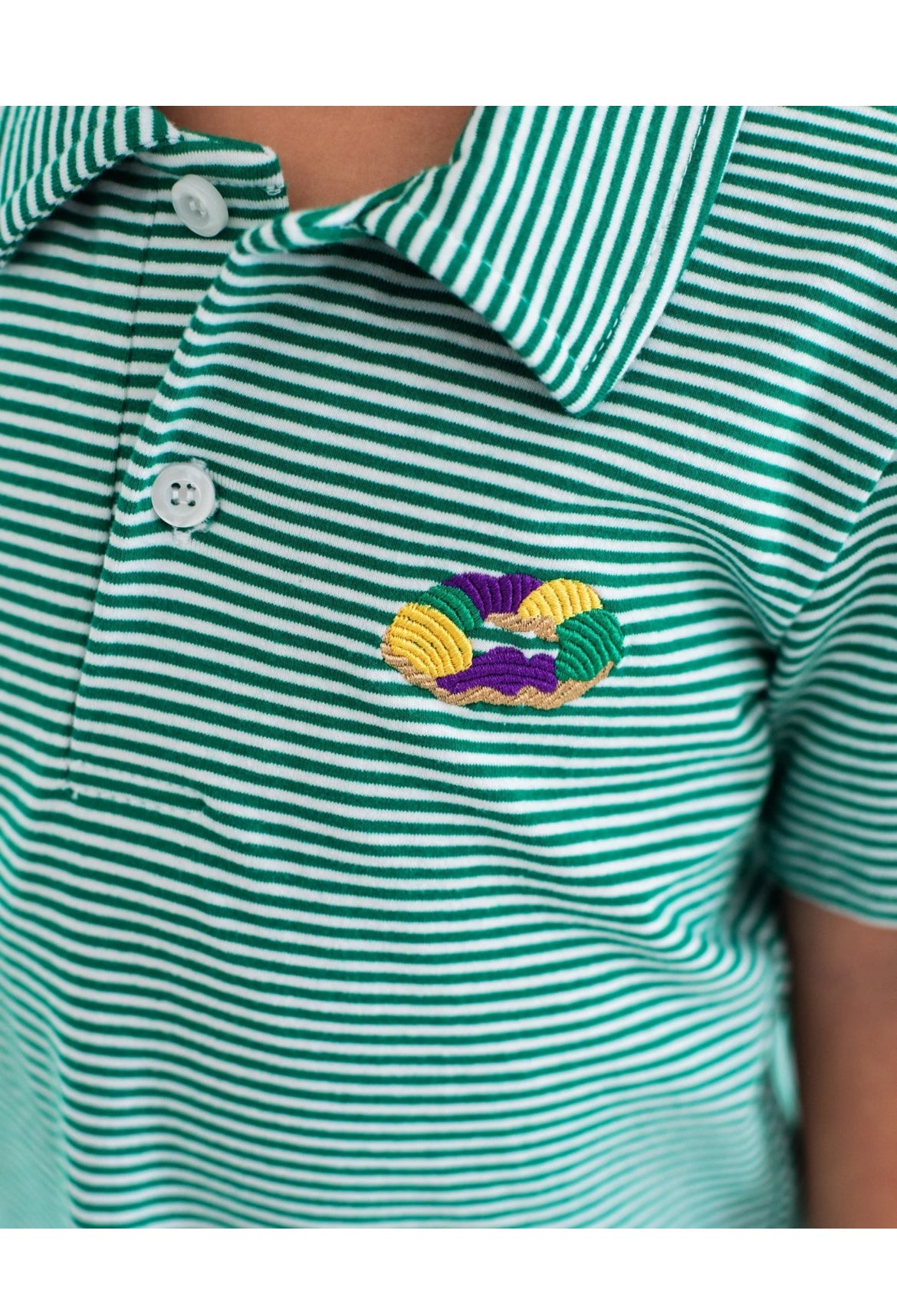 King Cake Embroidery Polo