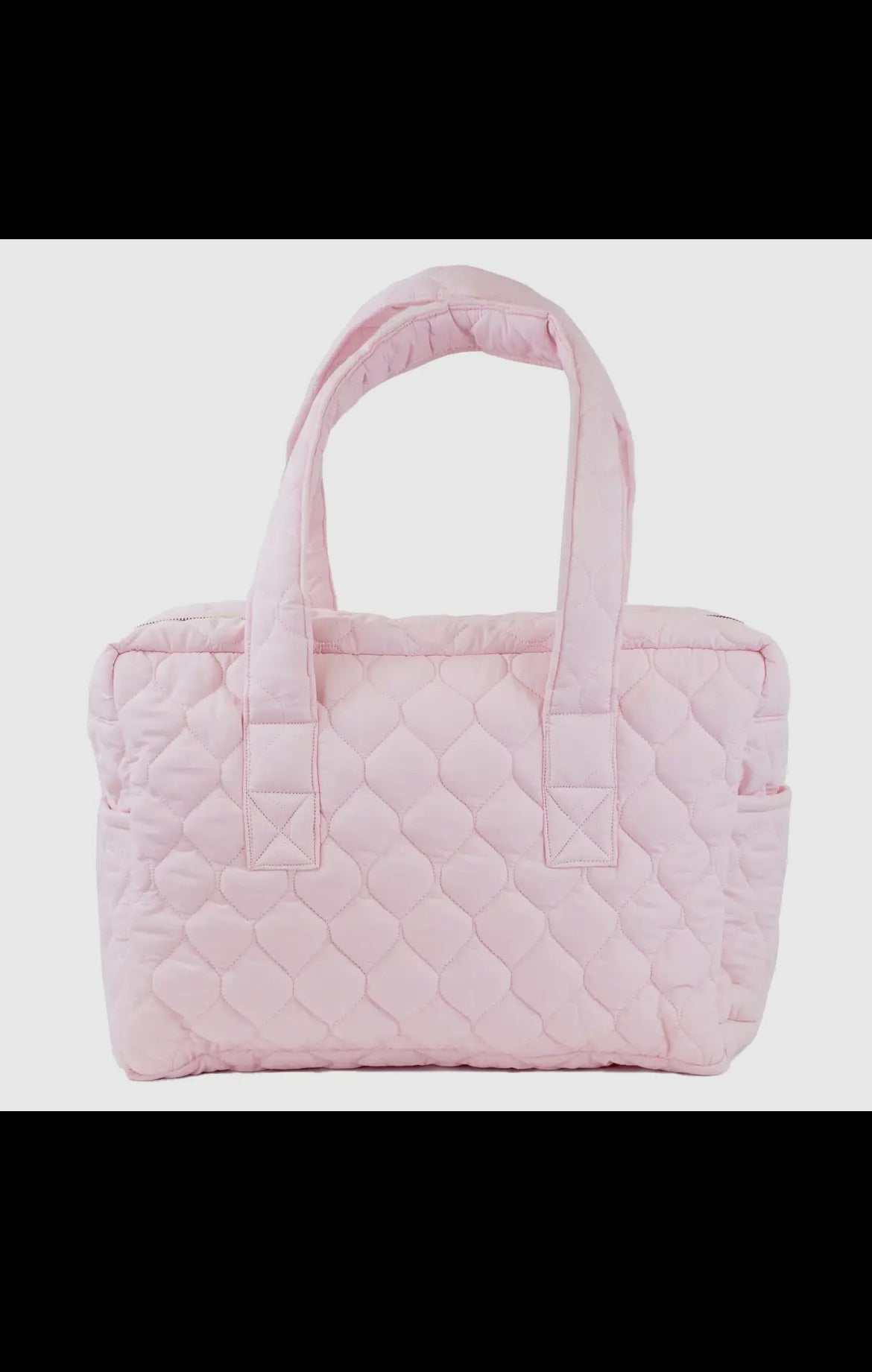 Karoline Quilted Overnight Bag in Light Pink