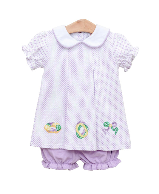 Mardi Gras Pleat Bloomer Set